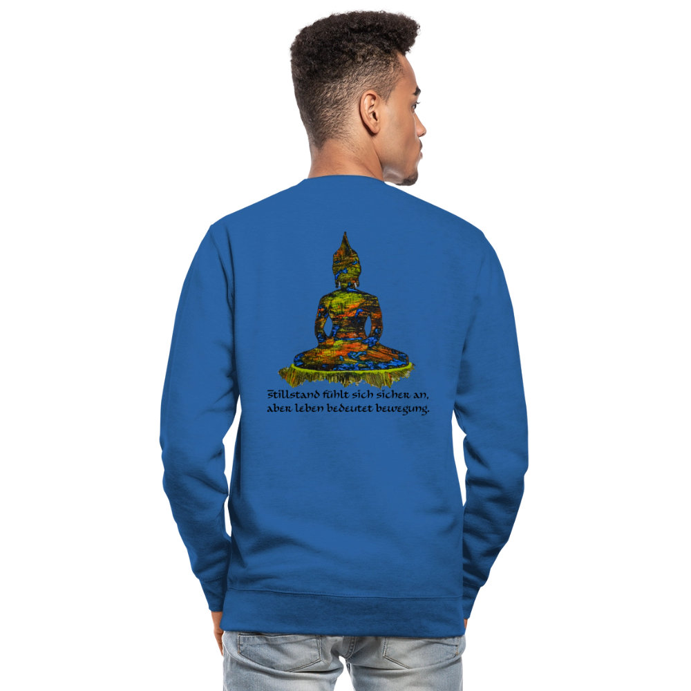 Unisex Pulli Buddha Backprint - Royalblau