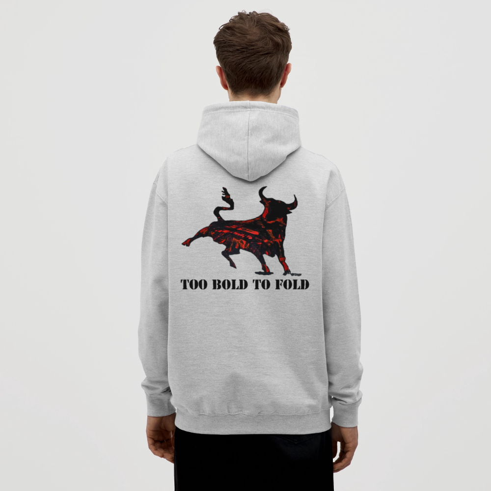 Unisex Hoodie Torro Backprint - Hellgrau meliert