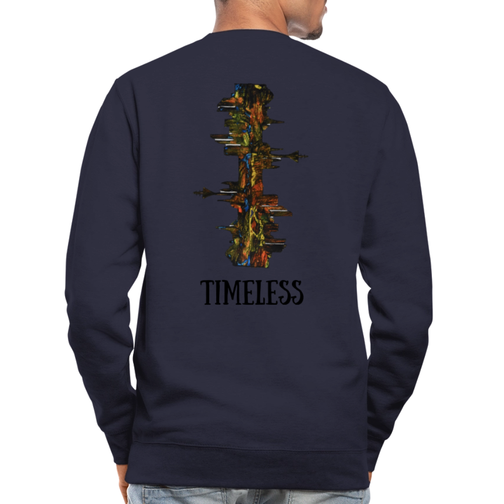 Unisex Pulli Düsseldorfer Skyline Backprint - Navy