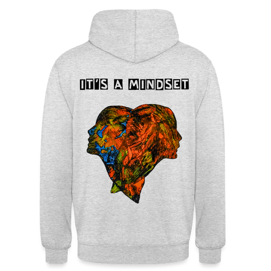 Unisex Hoodie Espejo Backprint - Hellgrau meliert