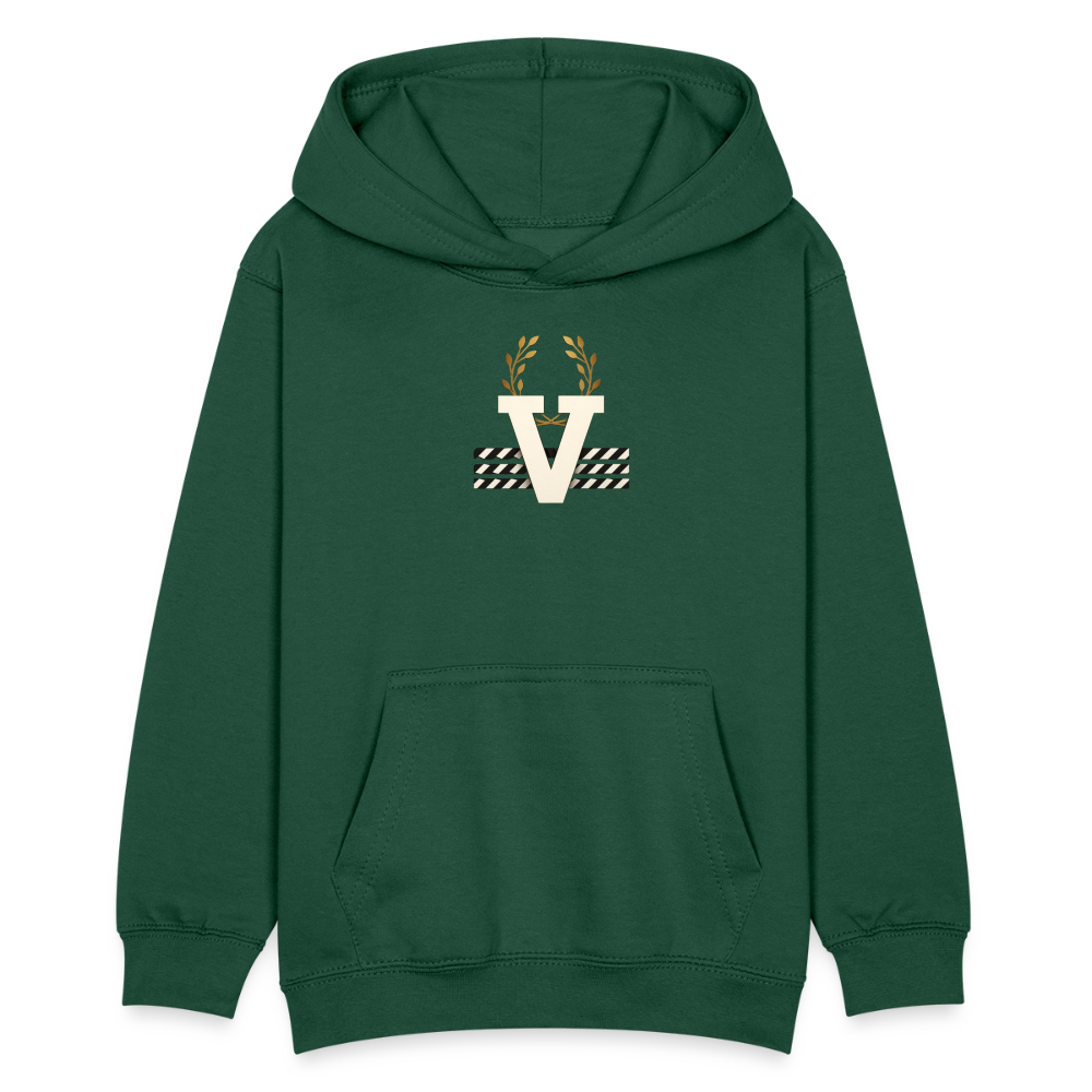 Teenager Hoodie Düsseldorfer Skyline Backprint - Flaschengrün