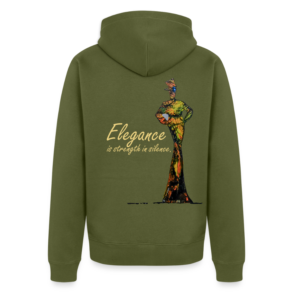 Männer Kapuzenjacke Elegance Backprint - Khaki
