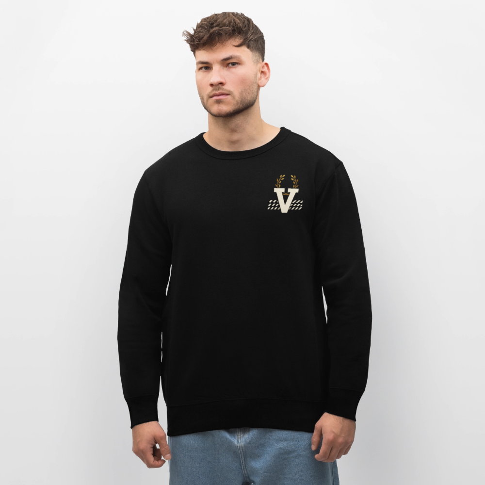 Unisex Bio Pulli Frankfurter Skyline Backprint - Schwarz