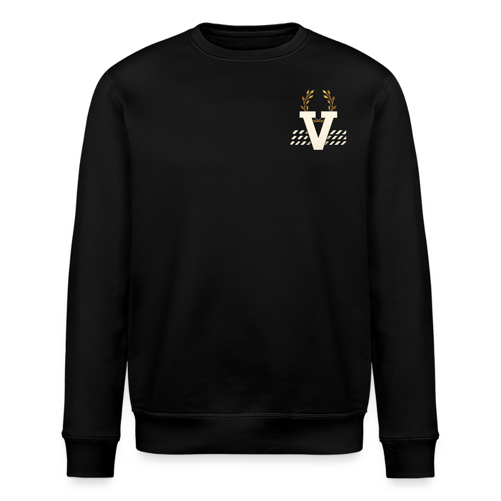 Unisex Bio Pulli Frankfurter Skyline Backprint - Schwarz