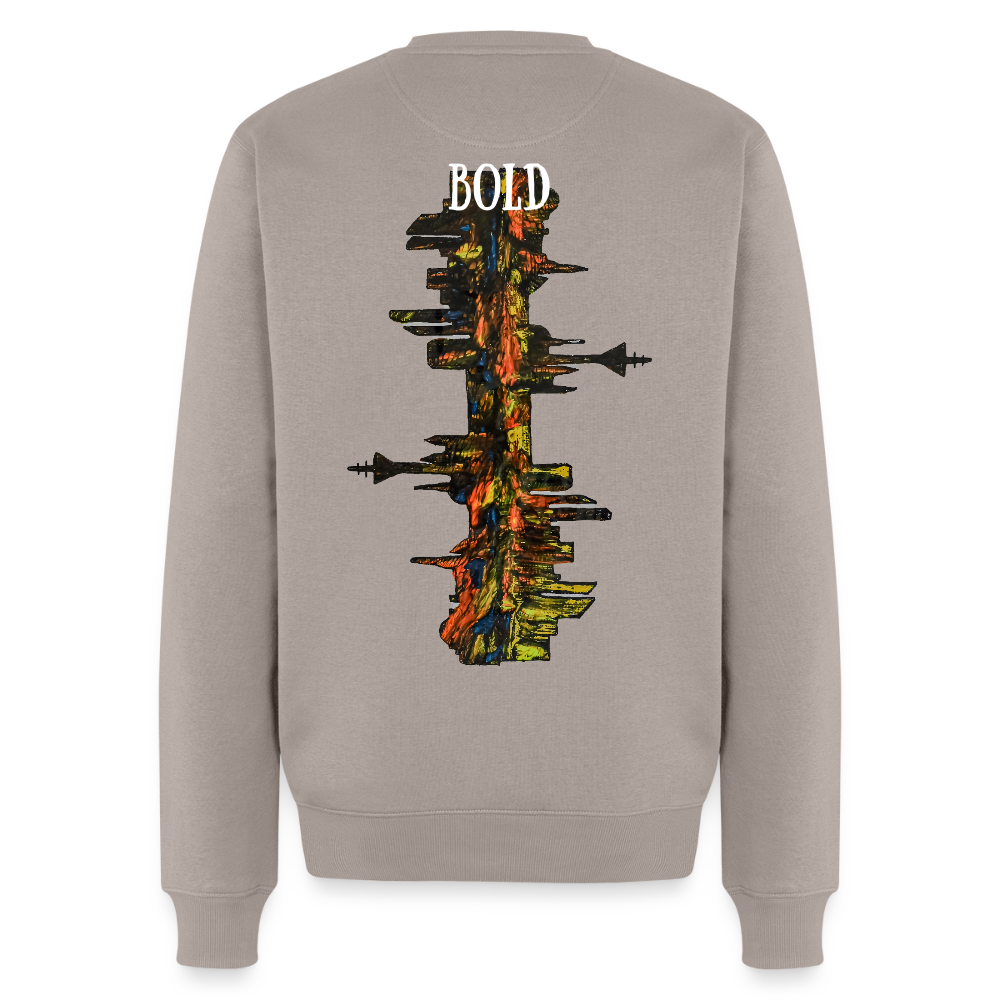 Männer Hoodie Düsseldorfer Skyline Backprint - Taupe