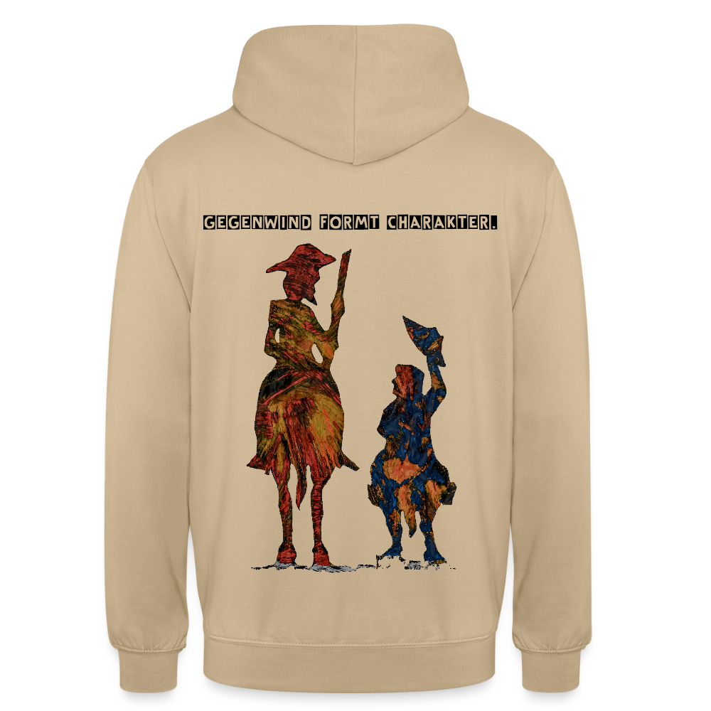 Unisex Hoodie Don Quixote Backprint - Beige