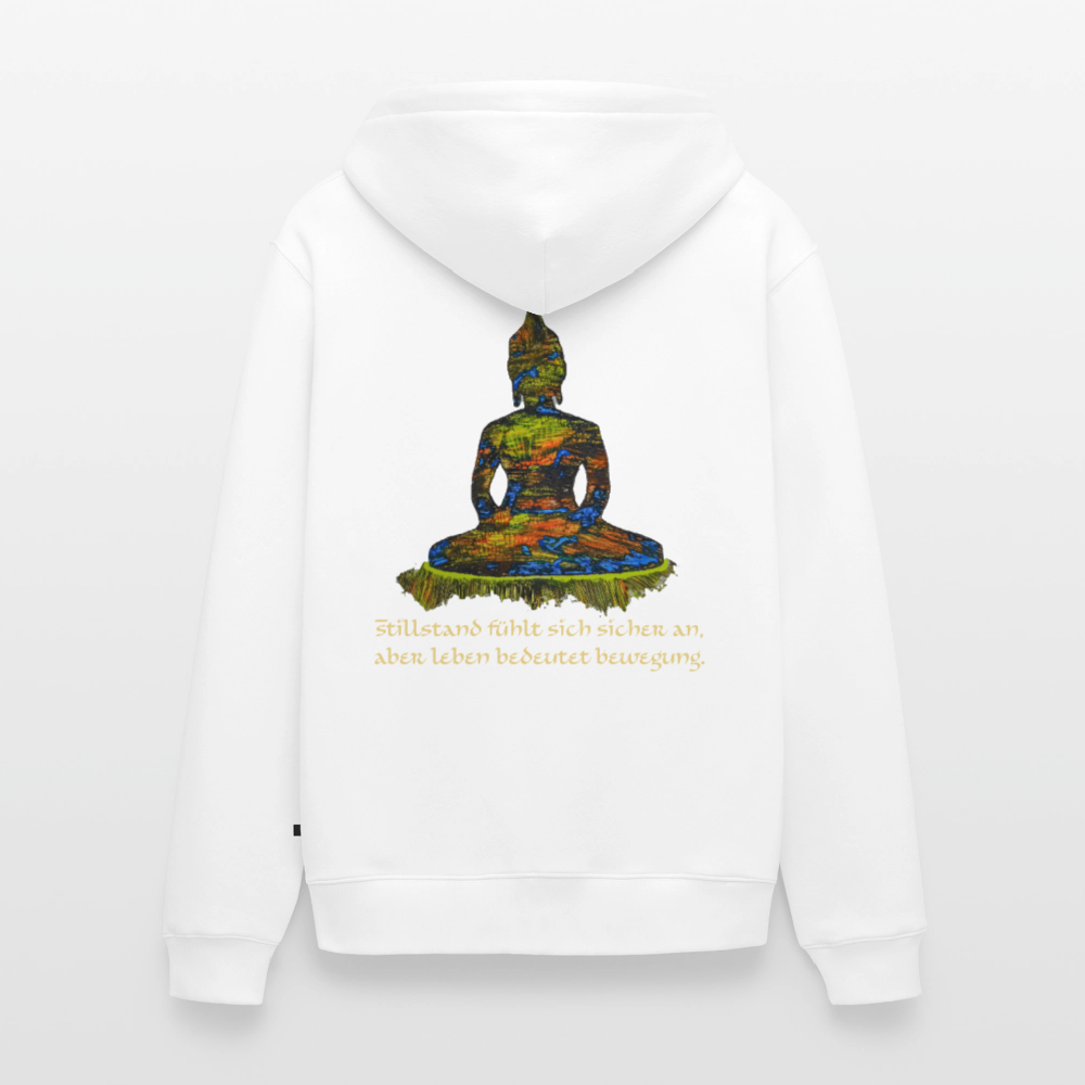 Männer Kapuzenjacke Buddha Backprint - Weiß