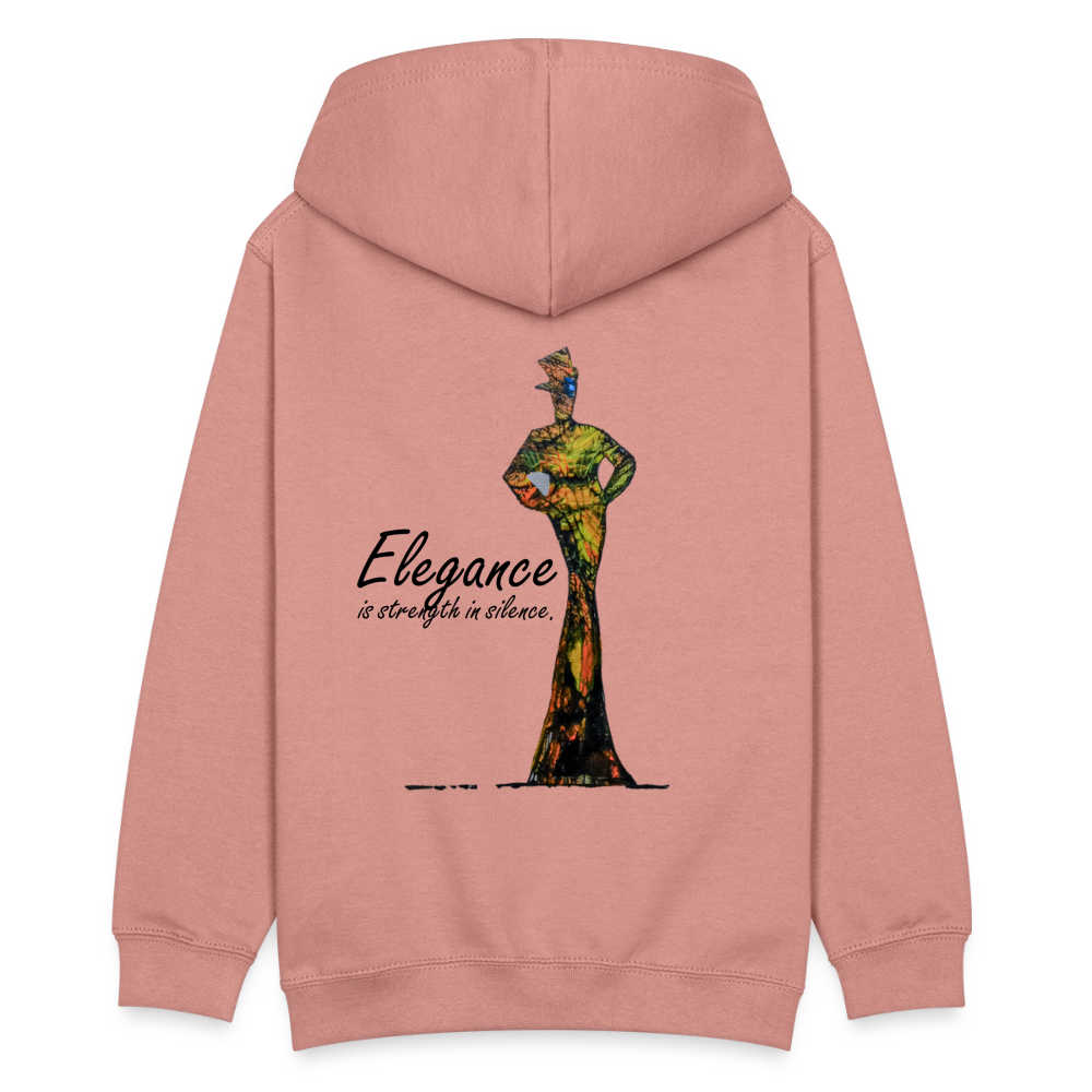 Teenager Hoodie Elegance Backprint - Altrosa
