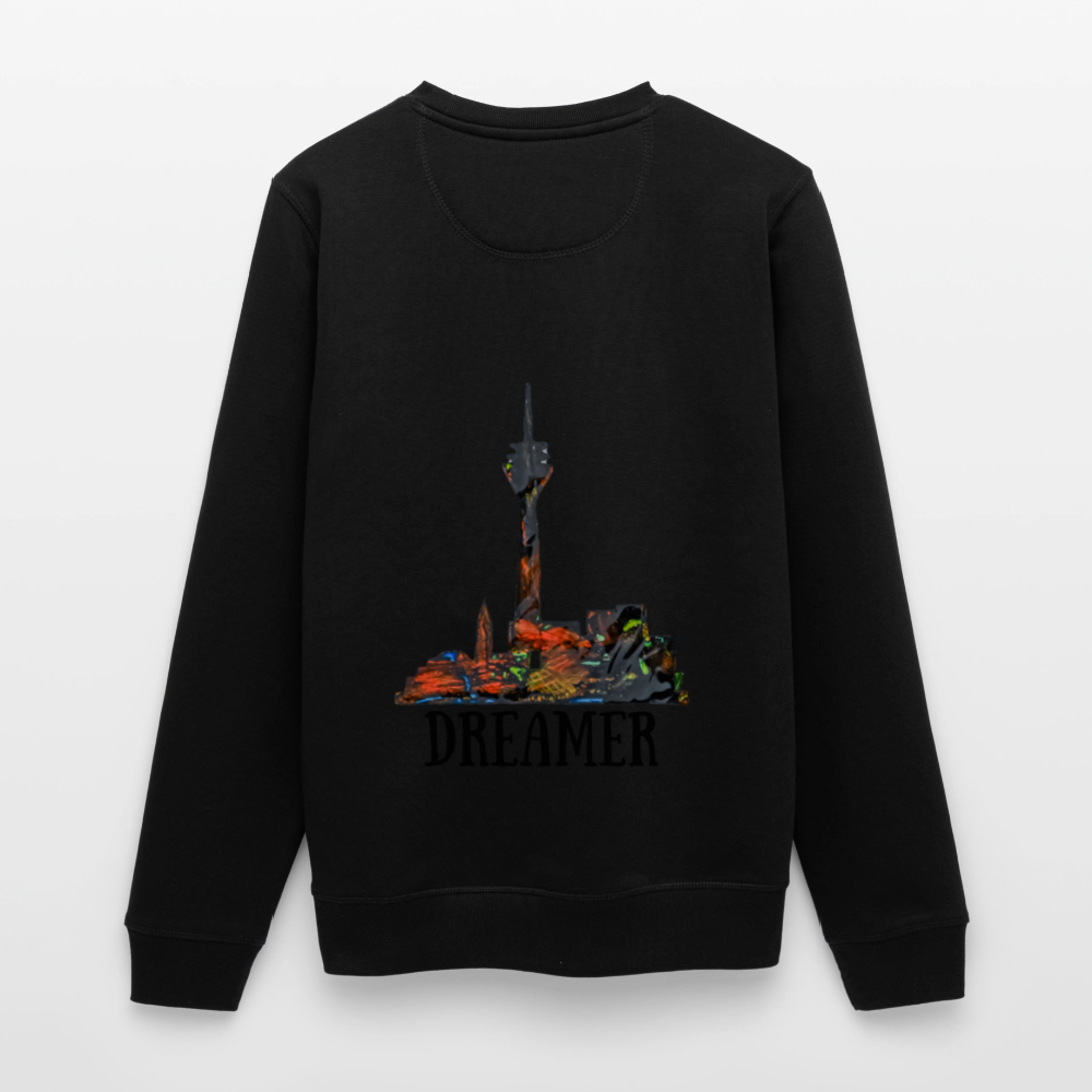 Unisex Bio Pulli Düsseldorferskyline Backprint - Schwarz