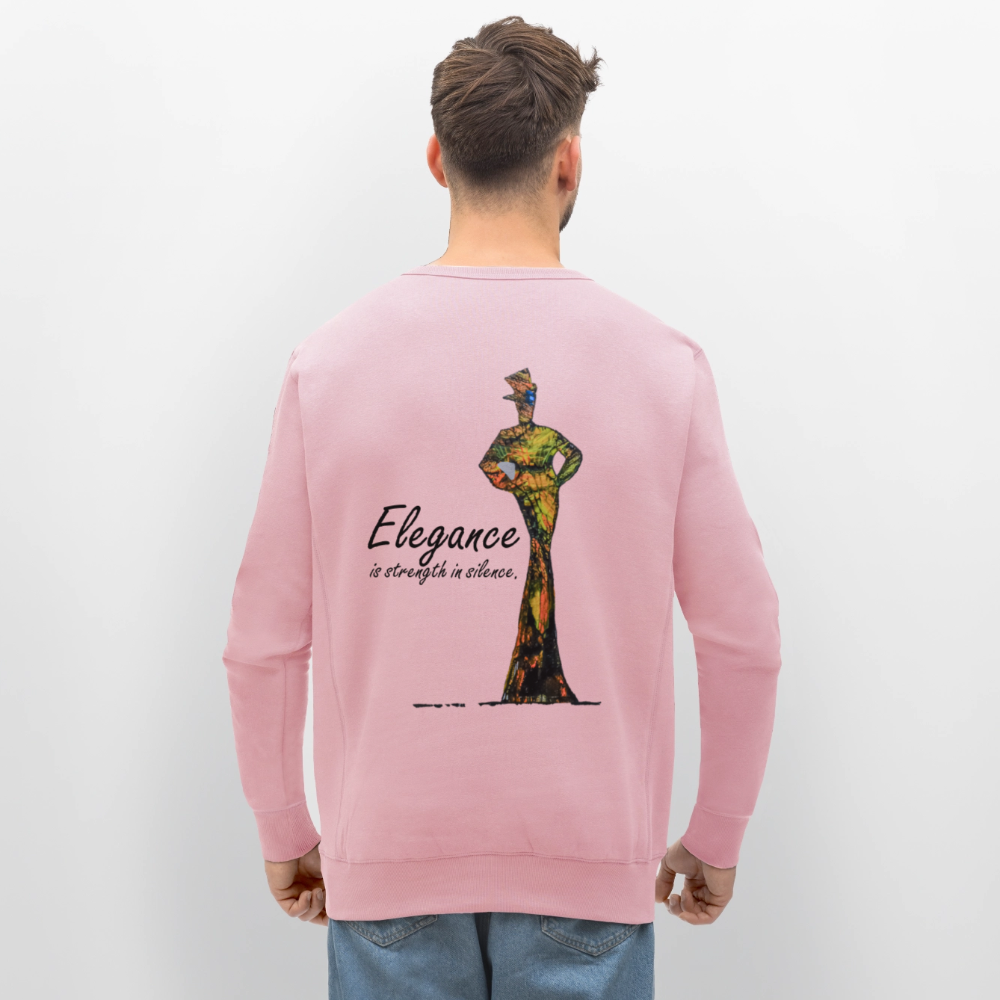 Unisex Bio Pullover Elegance Backprint - Hellrosa