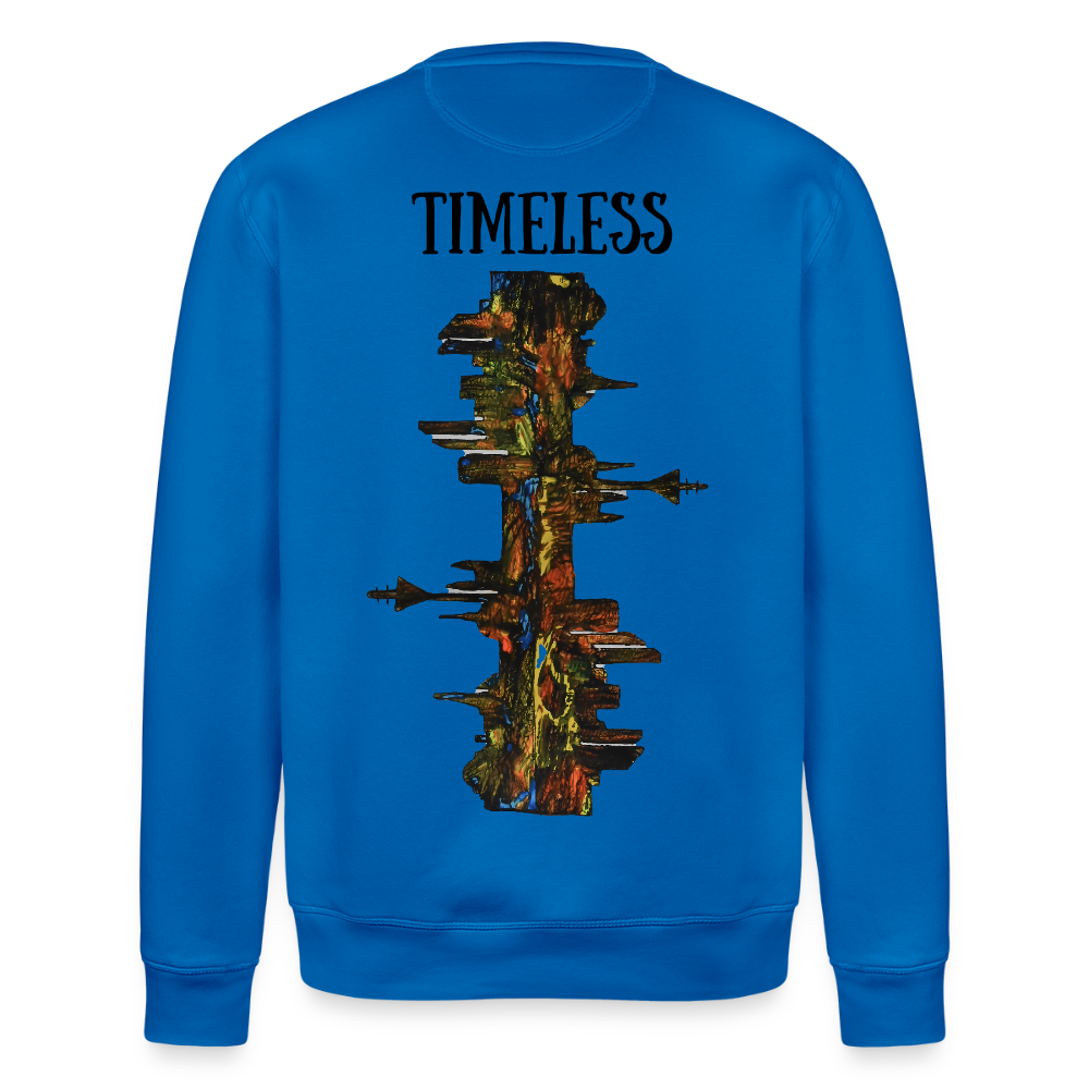 Unisex Bio Pulli Düsseldorfer Skyline Backprint - Königsblau