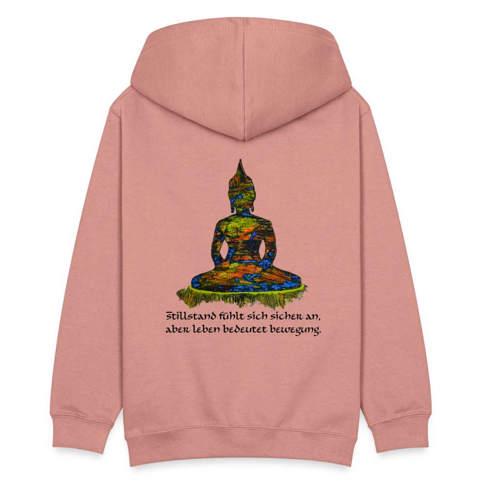 Teenagers Hoodie Buddha Backprint - Altrosa