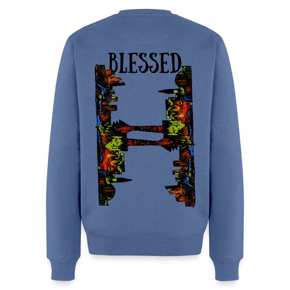 Männer Hoodie Düsseldorfer Skyline Backprint - Taubenblau