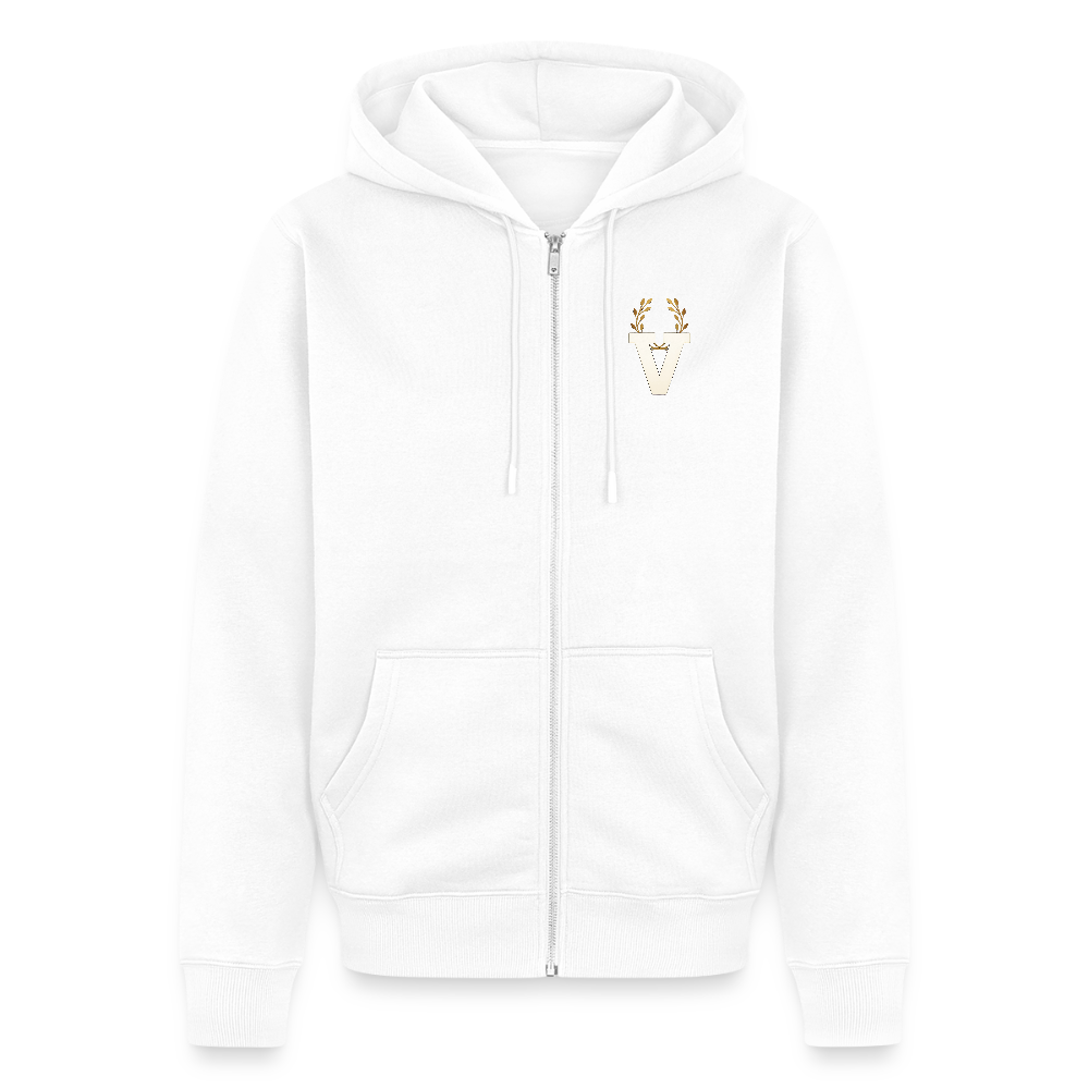 Männer Kapuzenjacke Düsseldorfer Skyline Backprint - Weiß