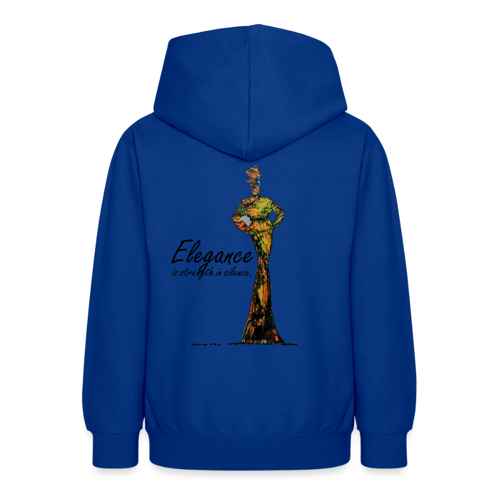 Teenager Hoodie Elegance Backprint - Royalblau
