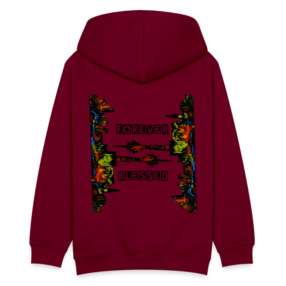 Teenger Hoodie Düsseldorfer Skyline Backprint - Bordeaux