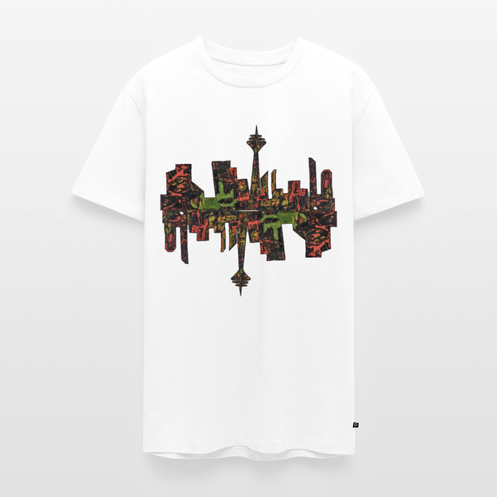 Männer Premium T-Shirt Düsseldorfer Skyline V.9 - Weiß
