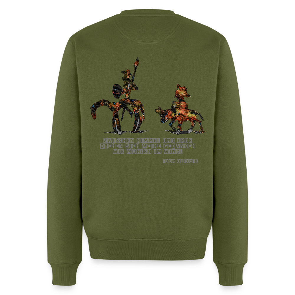 Männer Pulli Don Quixote Backprint - Khaki