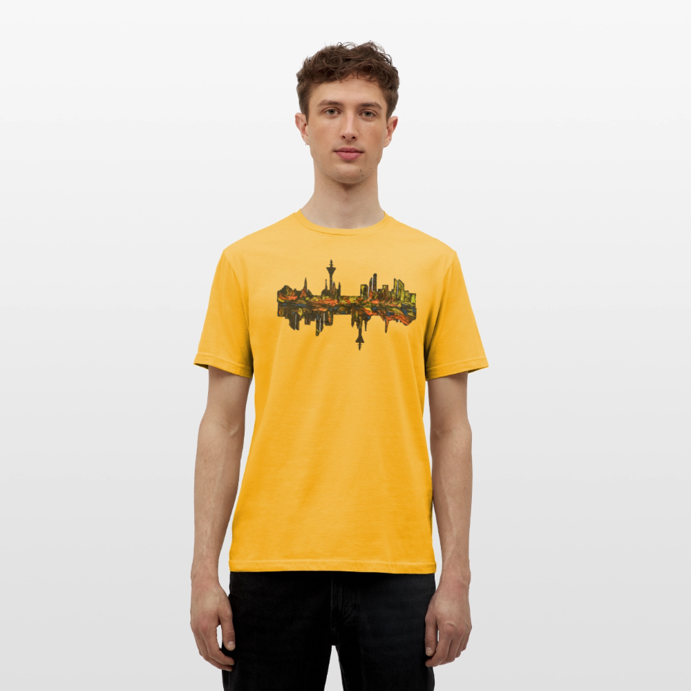 Männer T-Shirt Düsseldorfer Skyline V.3 - Gelb