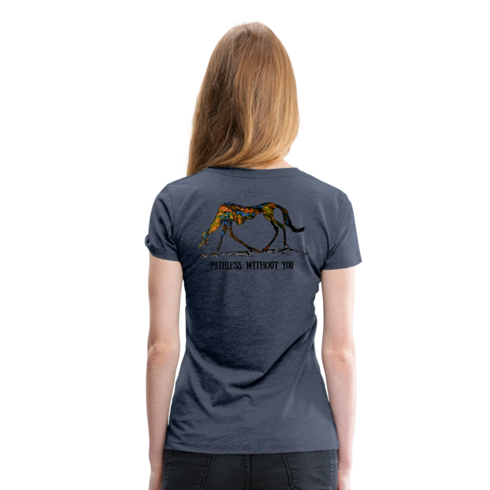 Women Premium T-Shirt Lucy - Blau meliert