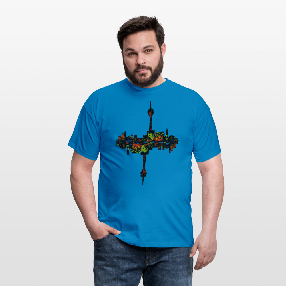 Männer T-Shirt Düsseldorfer Skyline V.7 - Royalblau