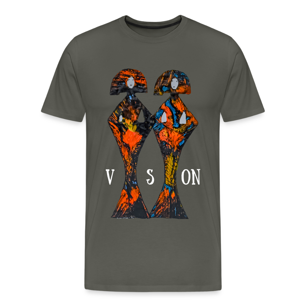 Männer Premium T-Shirt Geishas - Asphalt