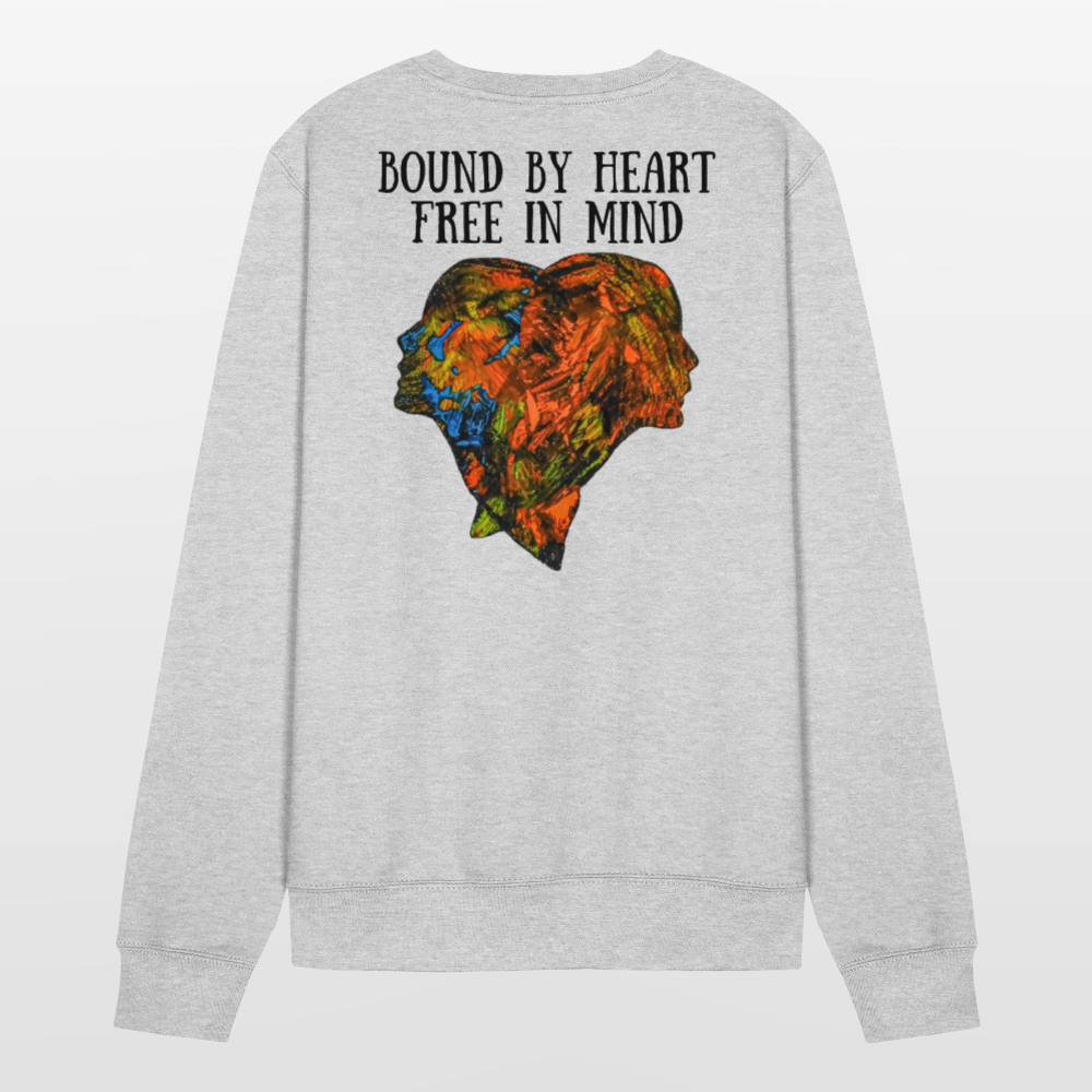 Unisex Pulli Espejo Backprint - Weißgrau meliert