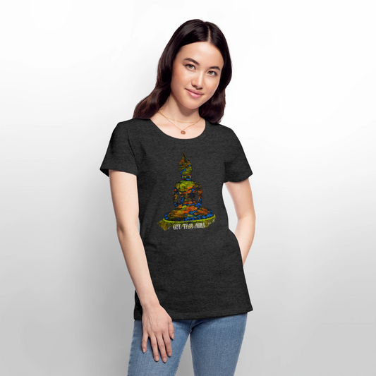 Frauen Premium T-Shirt Zirkulation - Anthrazit meliert