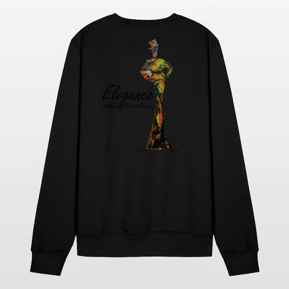 Unisex Pulli Elegance Backprint - Schwarz