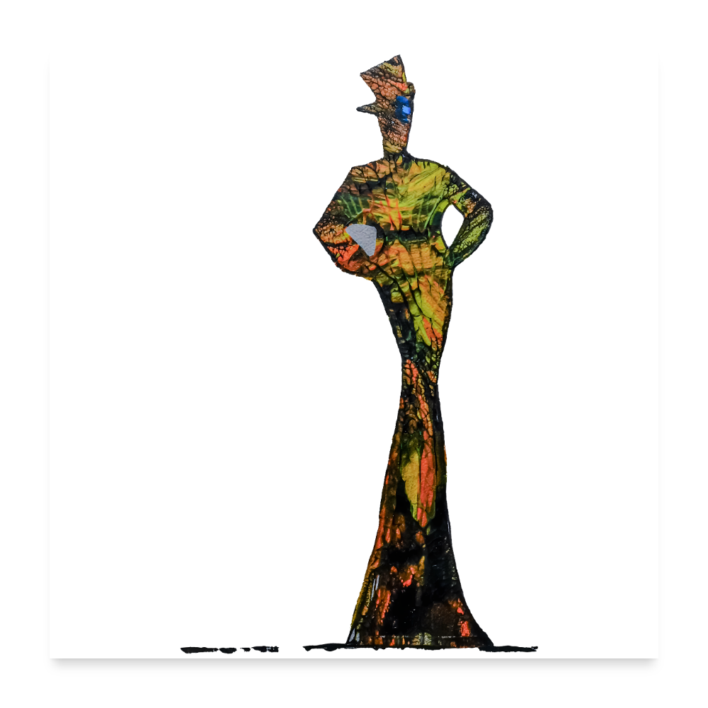 Poster Zylinder - Weiß