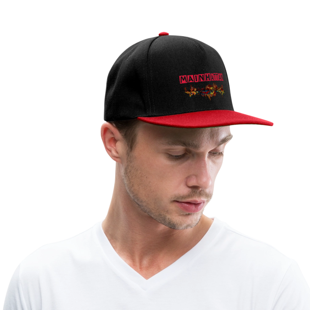 Snapback Cap - Schwarz/Rot