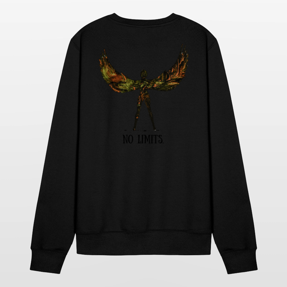 Unisex Pulli Angel Backprint - Schwarz