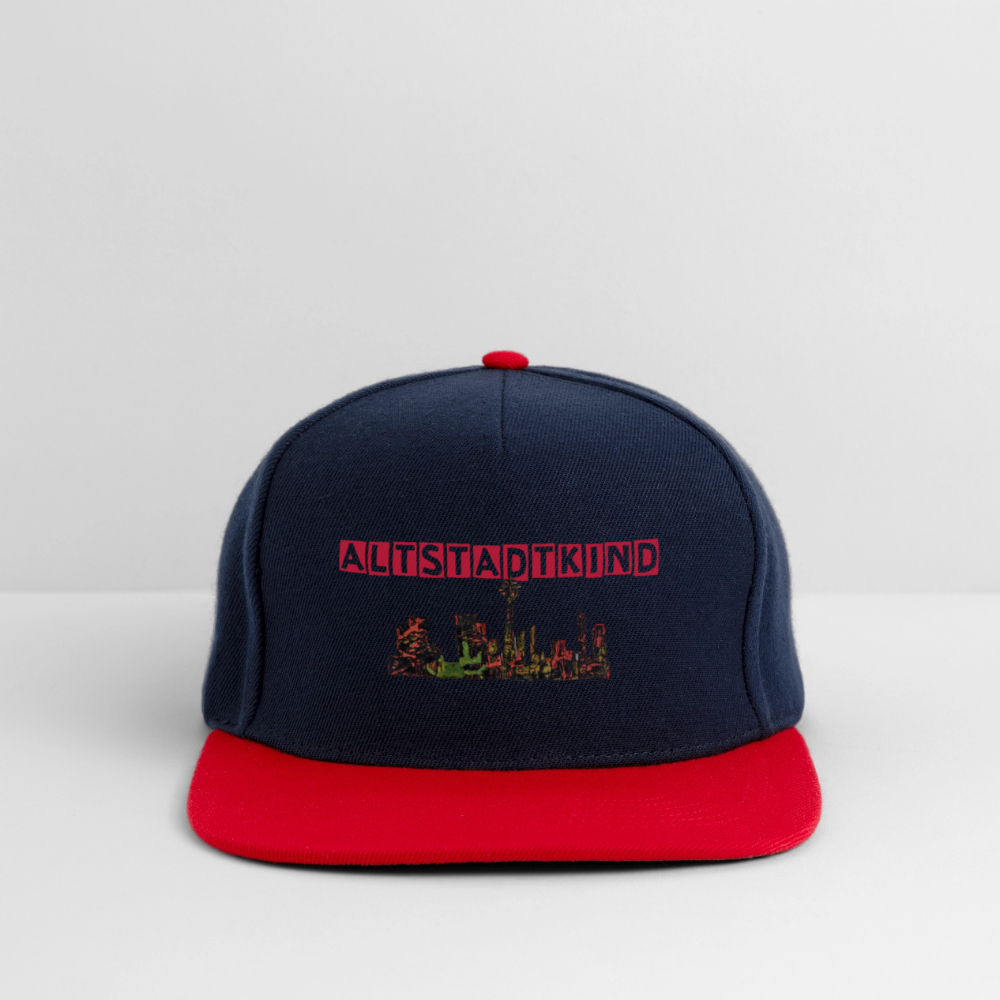Snapback Cap - Navy/Rot