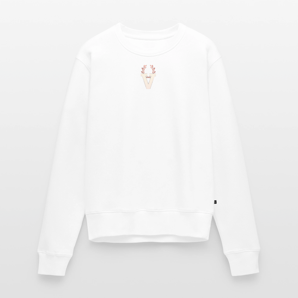 Frauen Pulli Elegance Backprint - Weiß