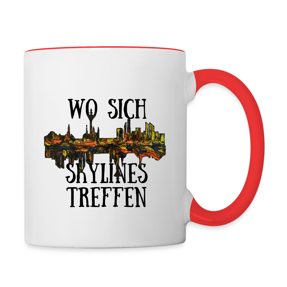 Tasse - Weiß/Rot