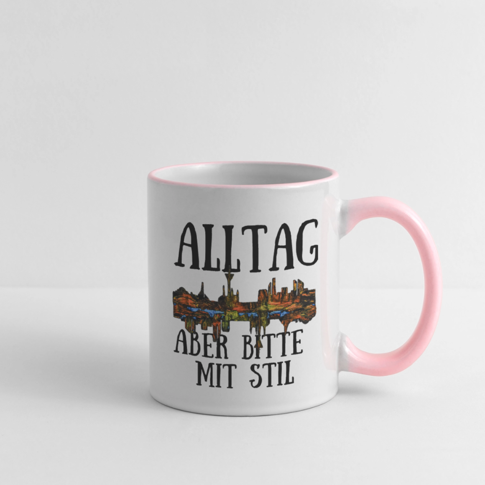 Tasse - Weiß/Pink
