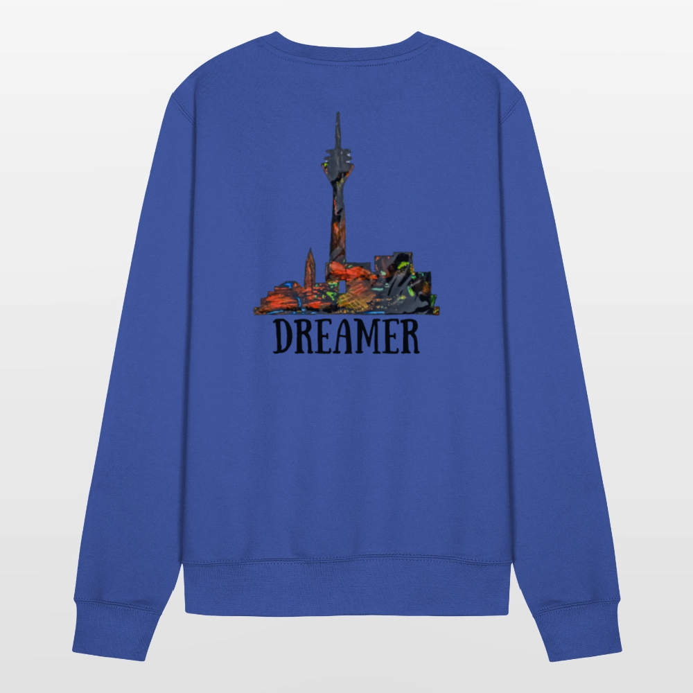 Unisex Pulli Düsseldorferskyline Backprint - Royalblau