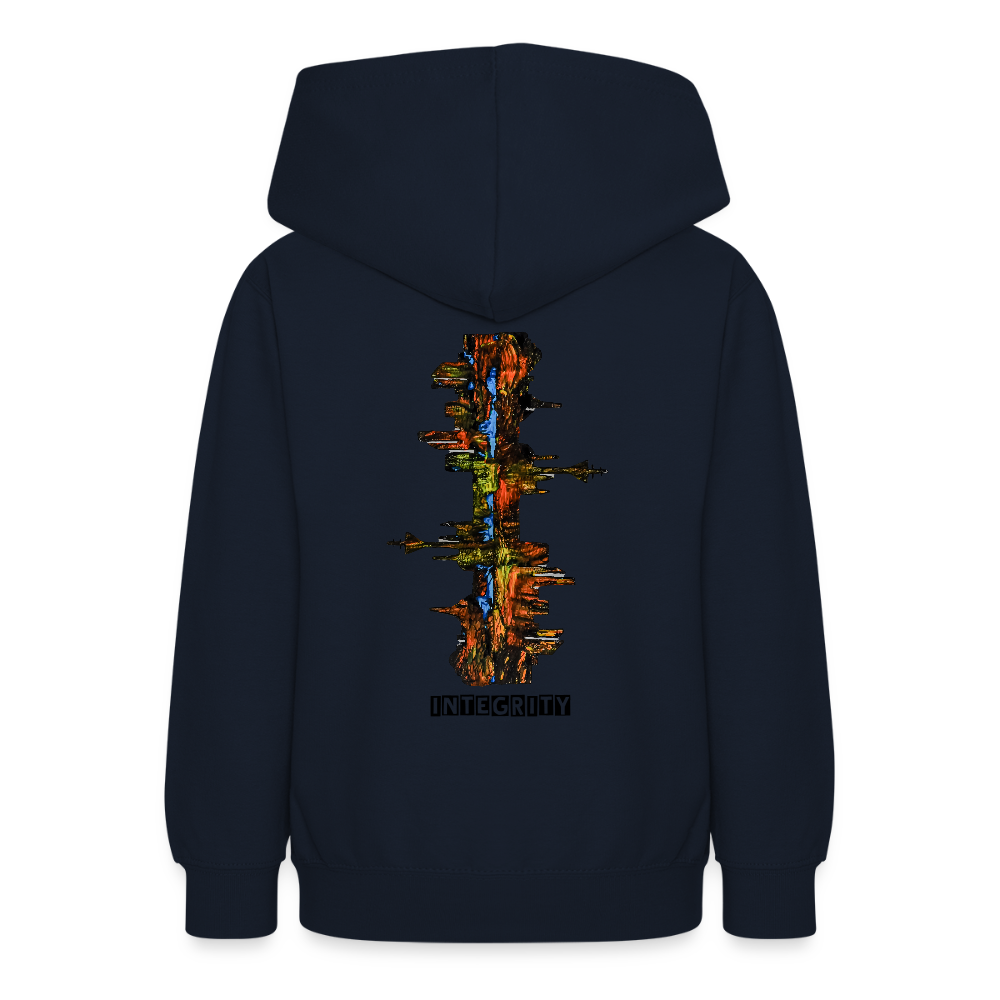 Teenager Hoodie Düsseldorfer Skyline Backprint - Navy