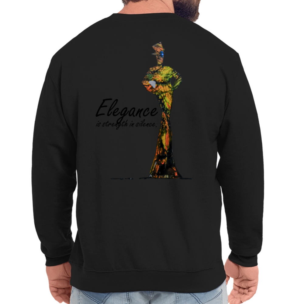 Unisex Pulli Elegance Backprint - Schwarz