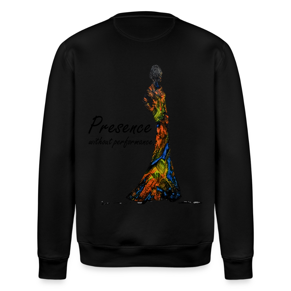 Unisex Bio Pullover Presence Backprint - Schwarz