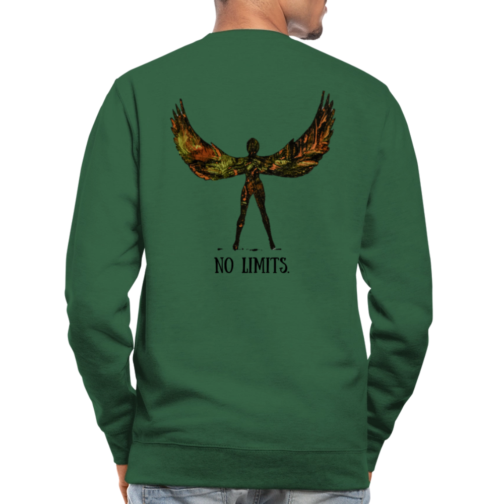 Unisex Pulli Angel Backprint - Grün