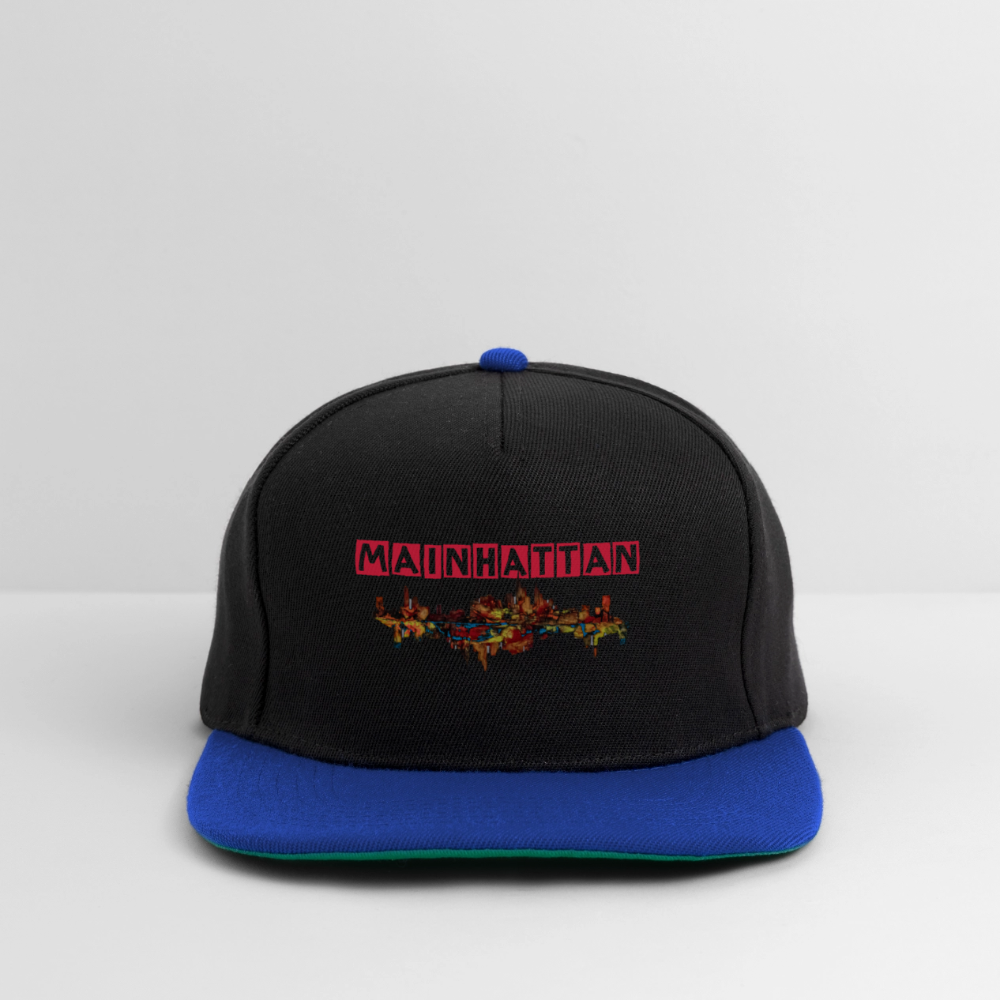Snapback Cap - Schwarz/Königsblau
