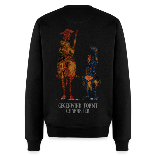 Männer Pulli Don Quixote Backprint - Schwarz