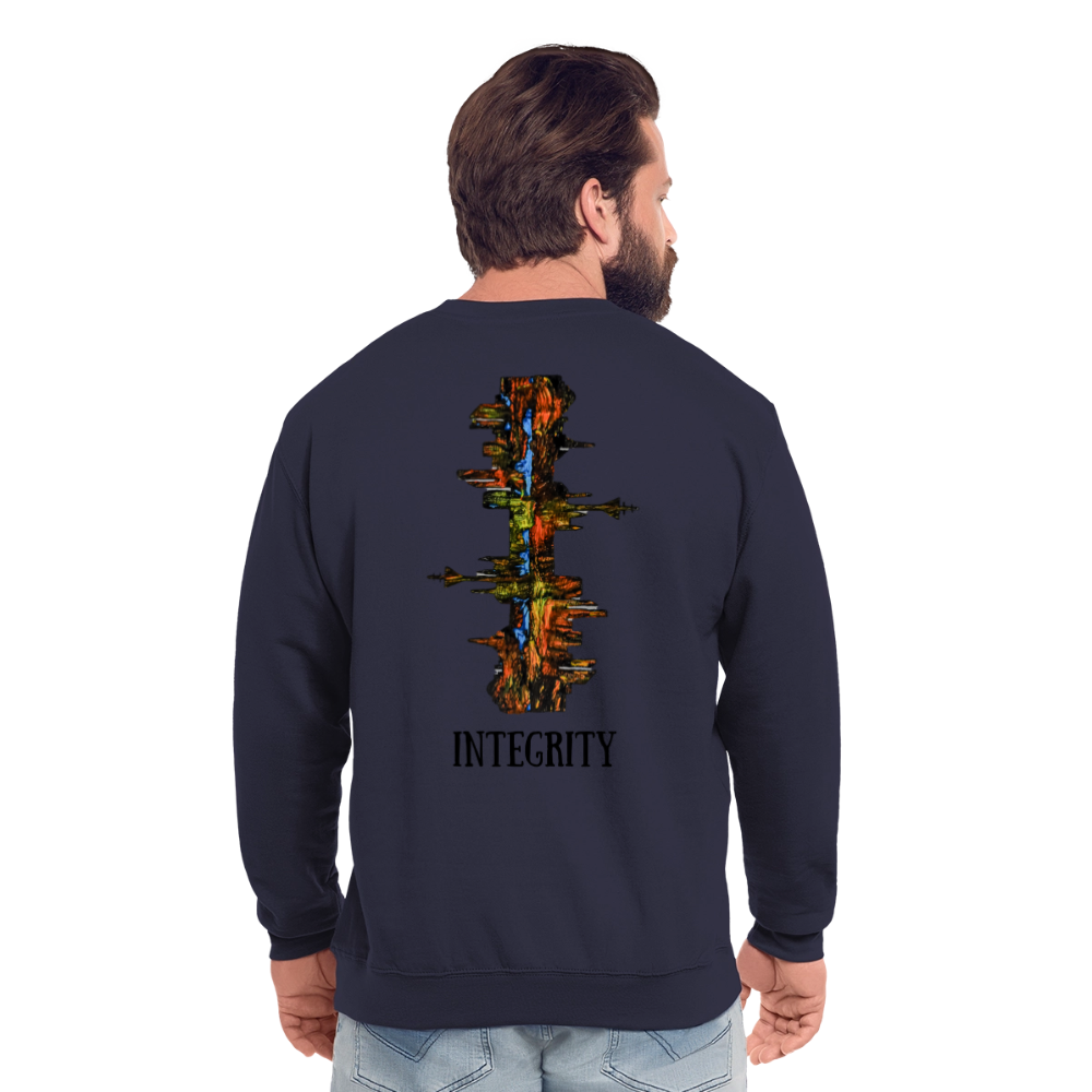 Unisex Pulli Düsseldorfer Skyline Backprint - Navy