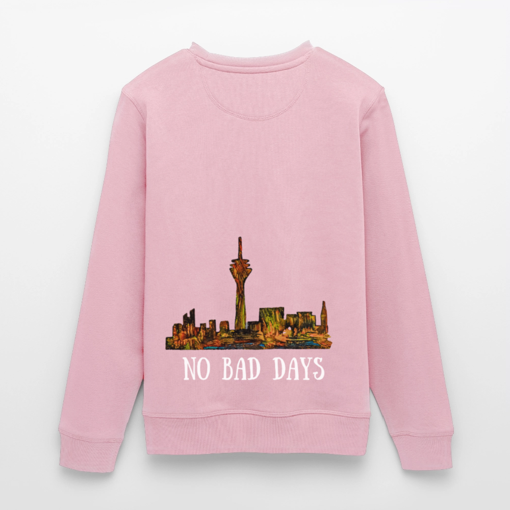 Unisex Bio Pulli Düsseldorfer Skyline Backprint - Hellrosa