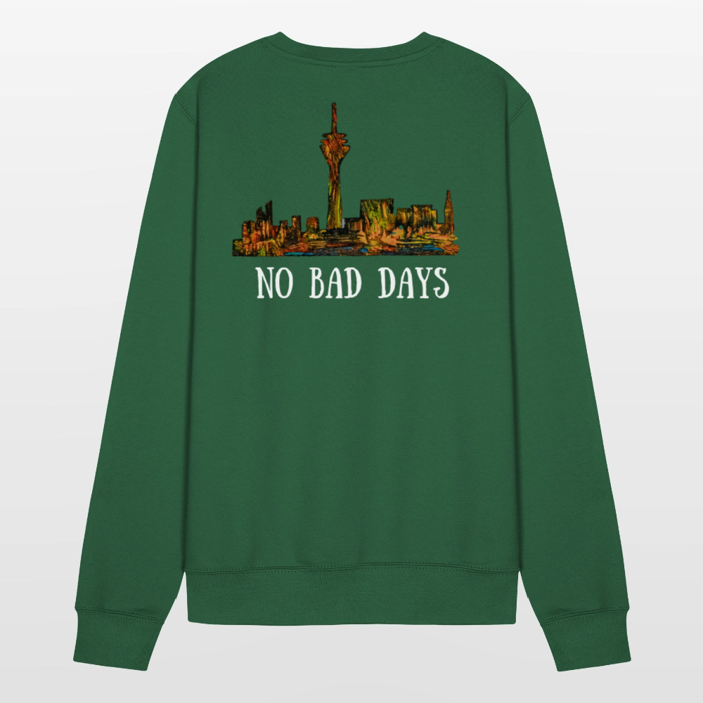 Unisex Pulli Düsseldorfer Skyline Backprint - Grün