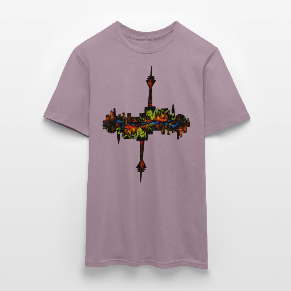 Männer T-Shirt Düsseldorfer Skyline V.7 - Lilagrau 