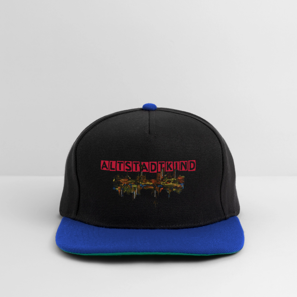 Snapback Cap - Schwarz/Königsblau