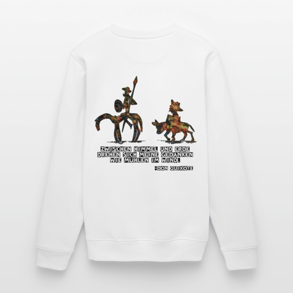 Unisex Bio Pulli Don Quixote Backprint - Weiß