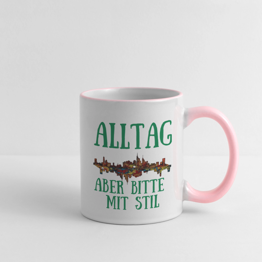 Tasse - Weiß/Pink